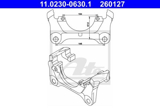 11.0230-0630.1 - Хомут переднего тормозного суппорта l / P подходит для: AUDI A6 C5, ALLROAD C5