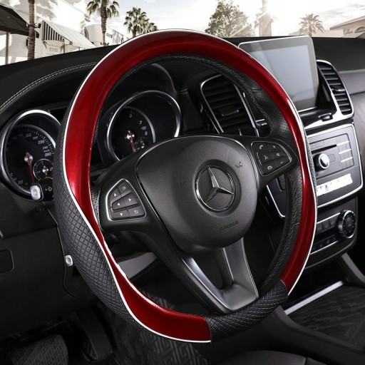 Яскравий Шкіряний Чохол Рульового Колеса Автомобіля Czte