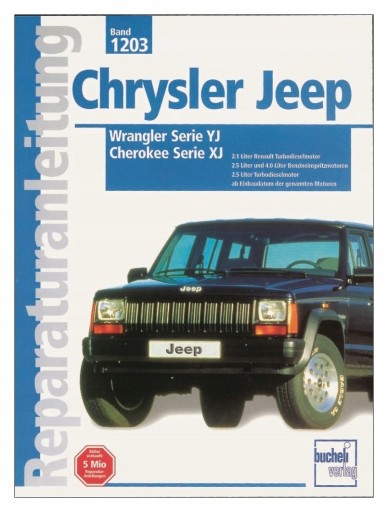 Jeep Cherokee XJ Wrangler YJ benz+diesel (1988-2001) Цілодобова інструкція по ремонту