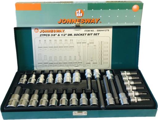 Шестигранные головки Jonnesway Ampul Spline 1/2” 27 шт.