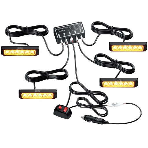 Justech 4 шт, 6 светодиодов, подсветка