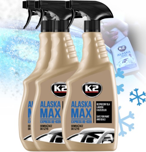 К2 Аляска антиобледенитель лобового стекла автомобиля растворяет лед иней 700мл