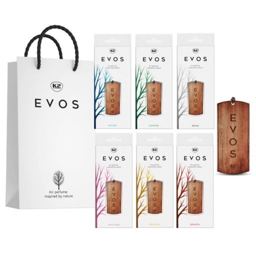 K2 EVOS набір 6 x духи кулон для автомобіля