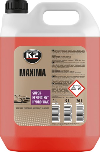 K2 MAXIMA 5L воск сушка блеск транспортных средств