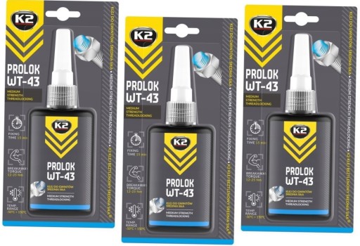 К2 ПРОЛОК Клей для винтовой резьбы, средней прочности, синий, 50г