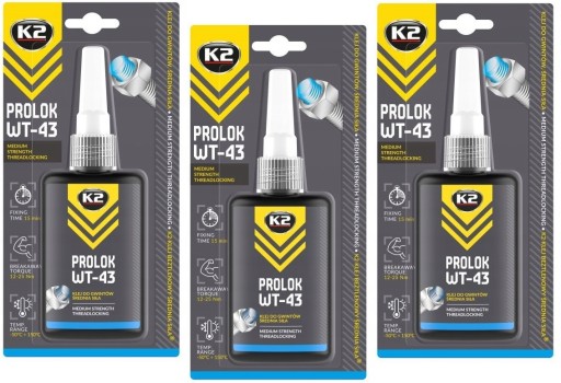 К2 ПРОЛОК Клей для винтовой резьбы, средней прочности, синий, 50г
