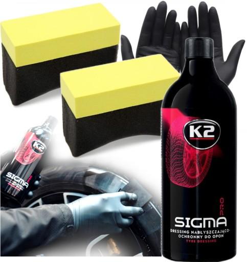 K2 SIGMA PRO 1L TIRE DRESSING APPLICATOR Вологий глянцевий ефект шини НАБІР