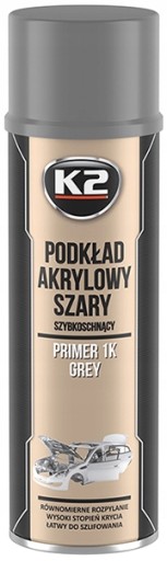 K2 швидковисихаюча акрилова грунтовка сірий 500мл