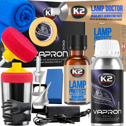 K2 VAPRON ДЛЯ ПОЛІРУВАННЯ РЕГЕНЕРАЦІЯ ЛАМП ФАР ПАСТА ПАД ПОКРИТТЯ