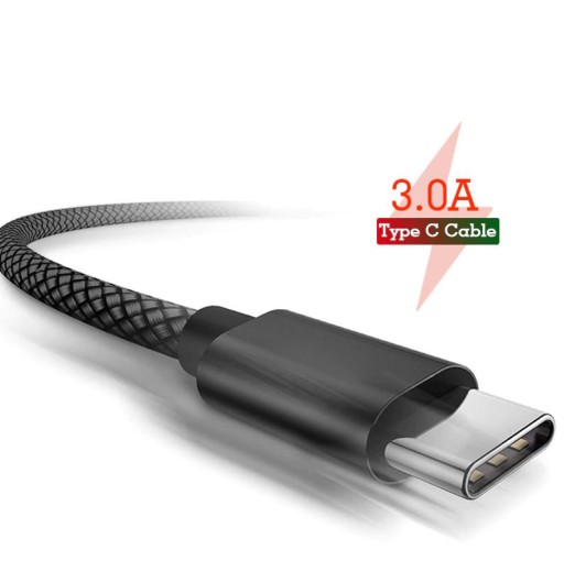 КАБЕЛЬ USB Type C, 1 м, черный, белый, УЛУЧШЕННЫЙ