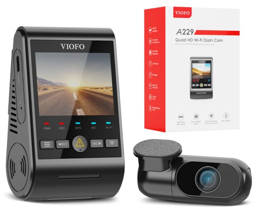 КАМЕРА МАРШРУТУ VIOFO A229 2K+2K GPS WIFI
