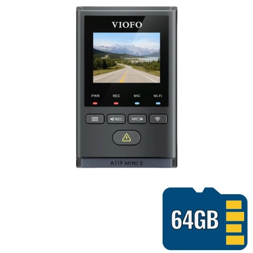 КАМЕРА-РЕГИСТРАТОР VIOFO A119 MINI 2 + 64 ГБ