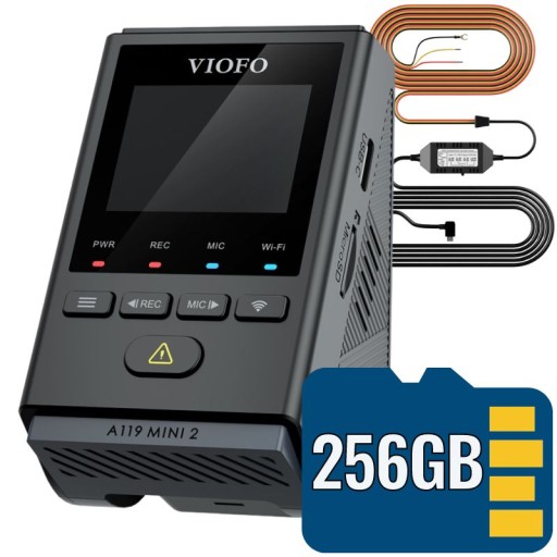 КАМЕРА DVR VIOFO A119 MINI 2 GPS WIFI QHD + карта 256 ГБ + VIOFO HK4