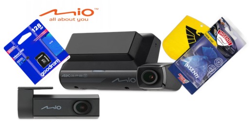 САМА КАМЕРА MIO MIVUE 955WD DUAL FRONT + REAR + Memory Card 128GB, аромат