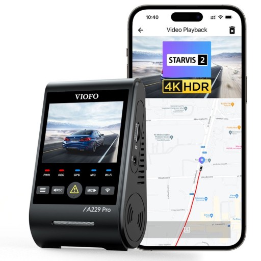 4K АВТОМОБІЛЬНА КАМЕРА VIOFO A229 PRO 1CH HDR GPS WIFI SONY STARVIS 2