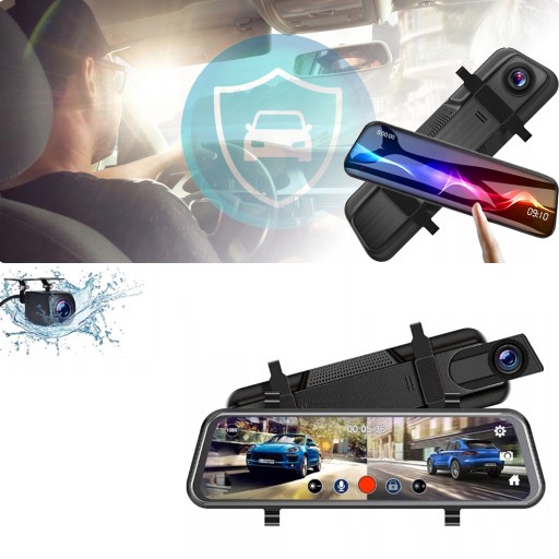 АВТОМОБІЛЬНА КАМЕРА Дзеркало Автомобільна камера Передня і задня Внутрішня + 32 ГБ