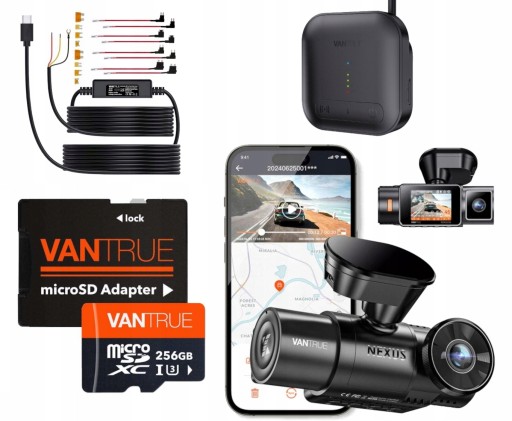 АВТОМОБІЛЬНА КАМЕРА VANTRUE N2X LTE 2.7K FULL HD GPS 256GB ACC LTE МОДУЛЬ 01