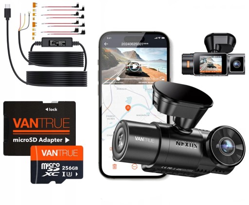 АВТОМОБІЛЬНА КАМЕРА VANTRUE N2X LTE 2.7K + FULL HD WIFI GPS + 256 ГБ + ACC