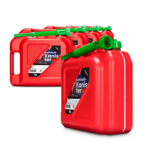 ТОПЛИВНАЯ КАННИСТРА для ТОПЛИВА 5 шт, ДВЕ РУЧКИ, ВОРОНКА и крышка с ПРОКЛАДКОЙ, 10л.