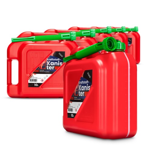 ТОПЛИВНАЯ КАНИСТРА для ТОПЛИВА 6 шт, ДВЕ РУЧКИ, ВОРОНКА и крышка с ПРОКЛАДКОЙ, 10л.