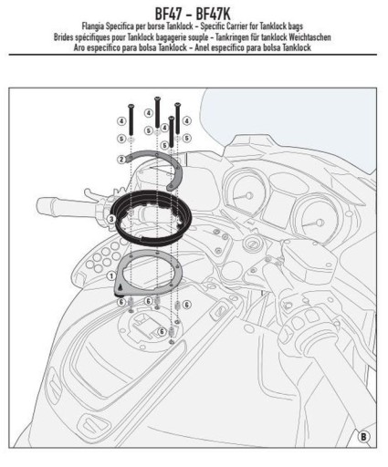 КРЕПЛЕНИЕ KAPPA TANKLOCK BMW R 1200RT (05-13)