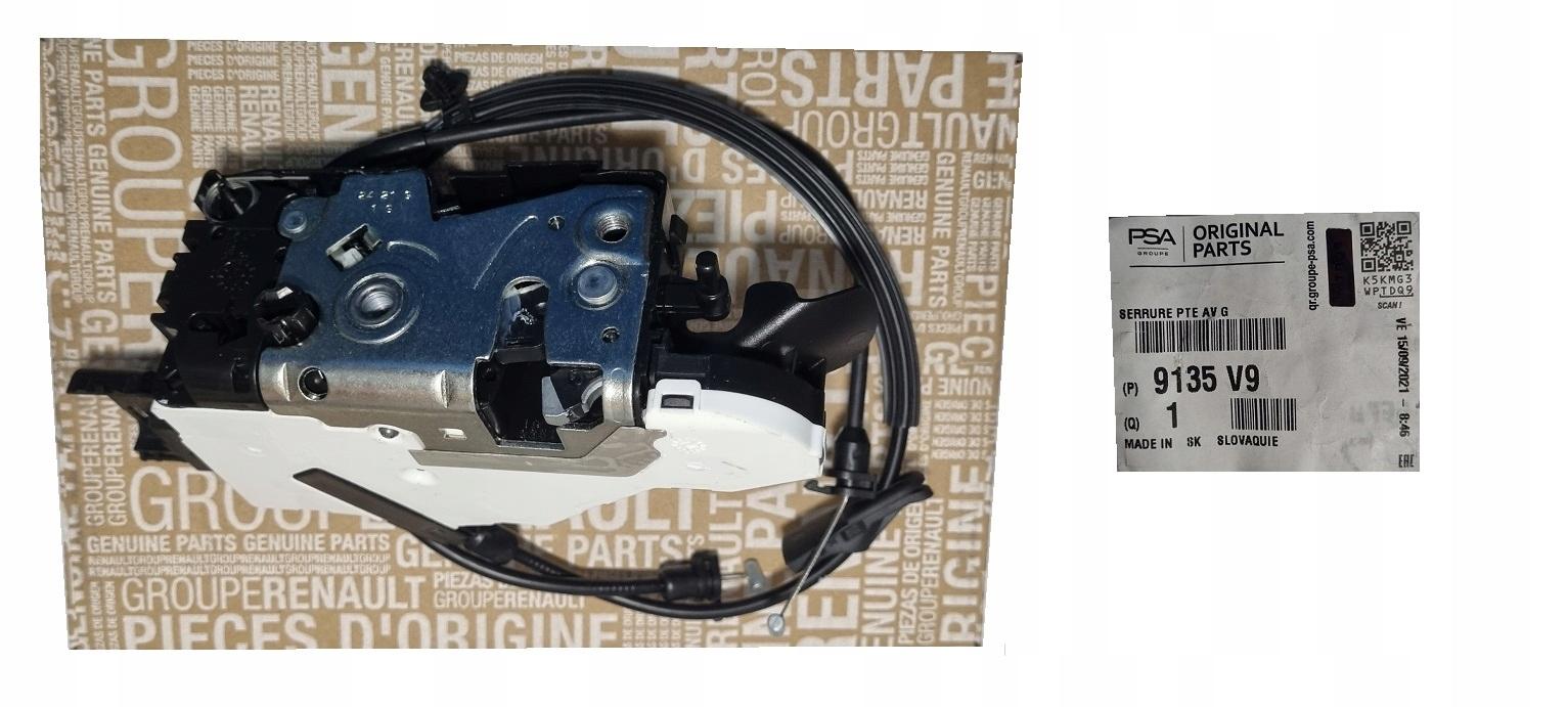 9135V9 - КАССЕТА ЗАМОК ДВЕРИ PEUGEOT 207 ПЕРЕДНИЙ ЛЕВЫЙ ОРИГИНАЛЬНЫЙ