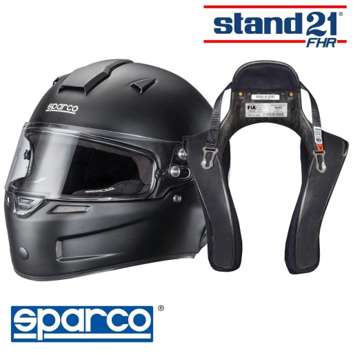 Шлем SPARCO AIR Pro RF-5W разм.XL + ВОРОТНИК ГАНС