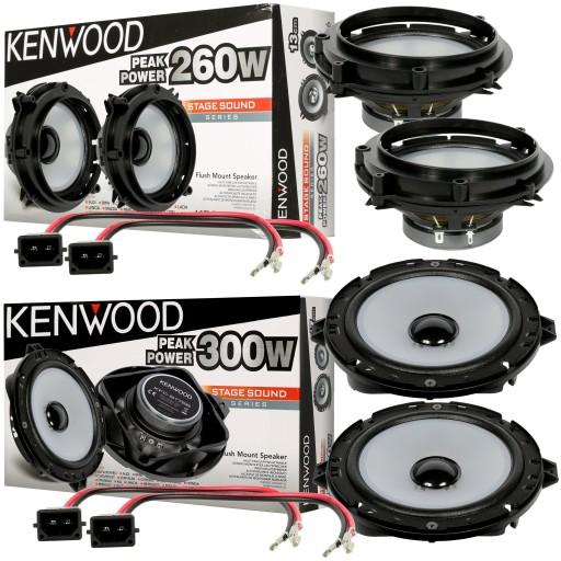 Kenwood колонки AUDI A4 B5 седан спереди и сзади