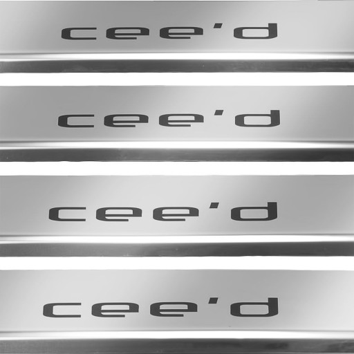 KIA CEE'D MK3 Накладки на пороги з нержавіючої сталі 304, глянцеві