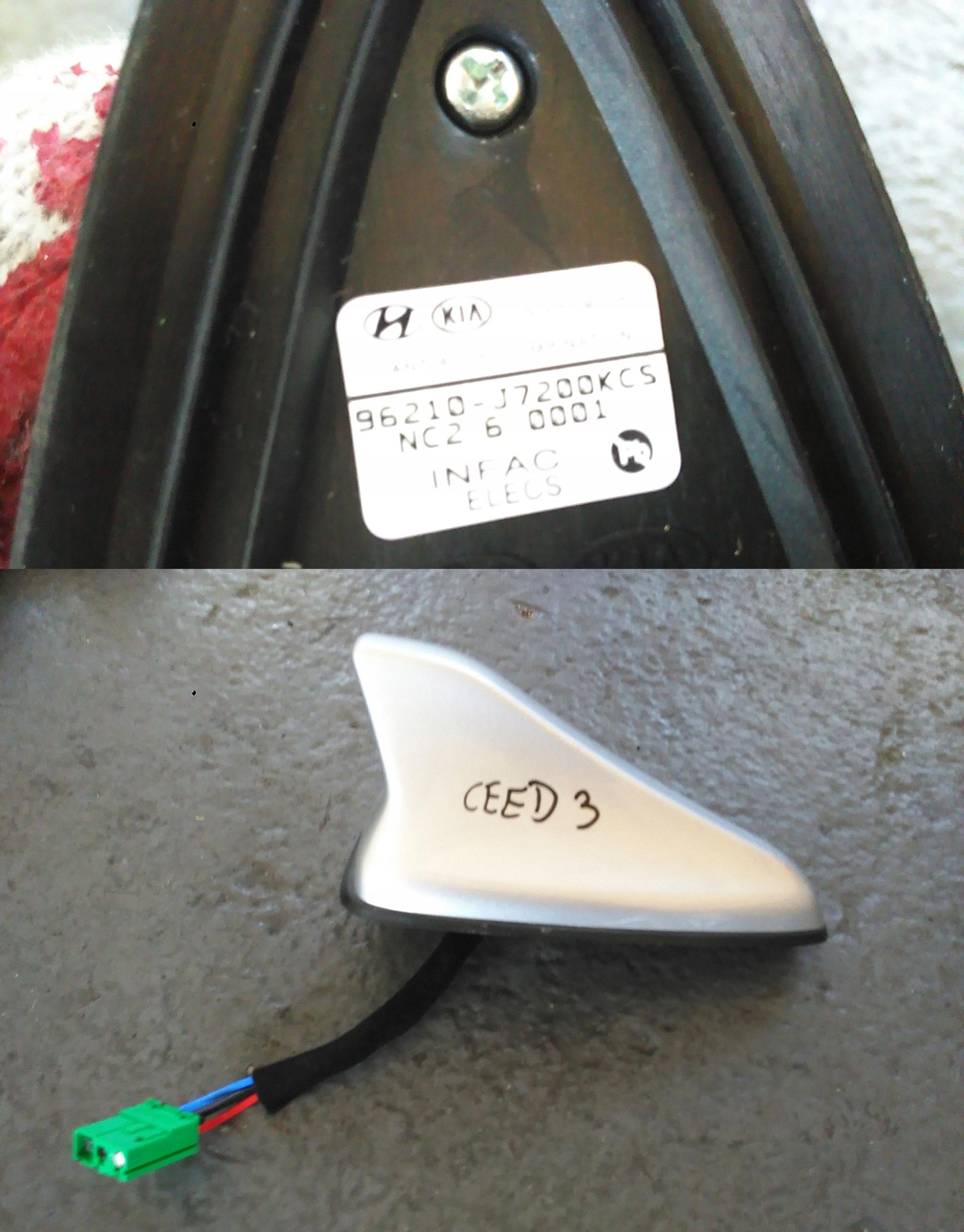 KIA CEED III 2019 SW АНТЕННА НА КРЫШУ 96210-J7200KCS