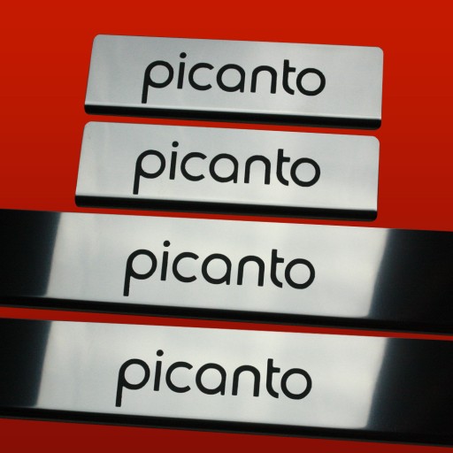 KIA PICANTO MK2 5-дверные накладки на пороги, глянцевая нержавеющая сталь 304