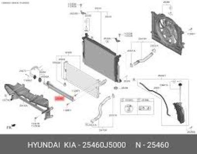 KIA STINGER 3.3T-GDI МАСЛООХОЛОДЖУВАЧ OEM 25460-J5000