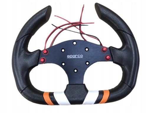 ПЛОСКИЙ СПОРТИВНИЙ РУЛЬ, ЧОРНИЙ СКАЙ ТЮНІНГ, ГОНОЧНИЙ