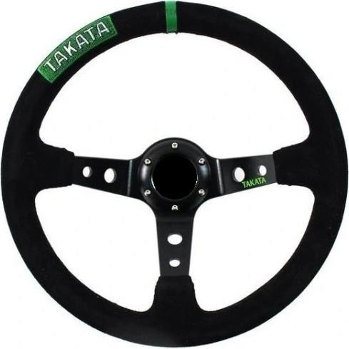 Спортивный руль 35 см замша алюминий TAKATA