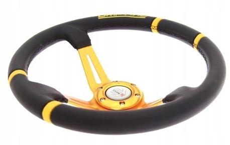 Спортивное рулевое колесо дрифтинг злотый + НАБА BMW E36