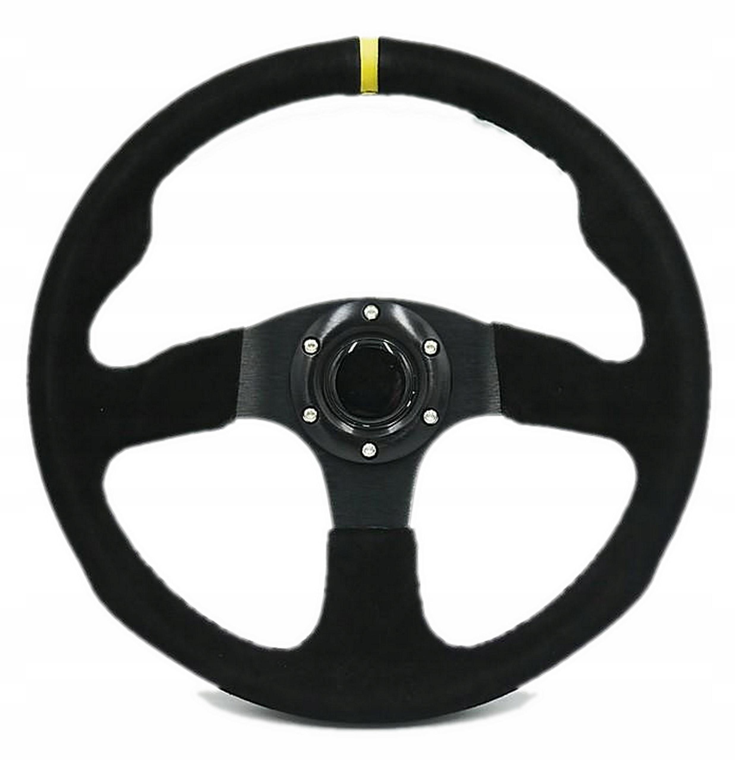 Кермо замшеве плоске 350mm KJS DRIFT