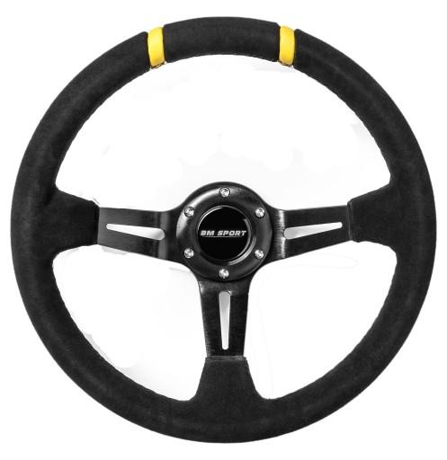 Замшевый раллийный руль BM SPORT 350MM OFFSET