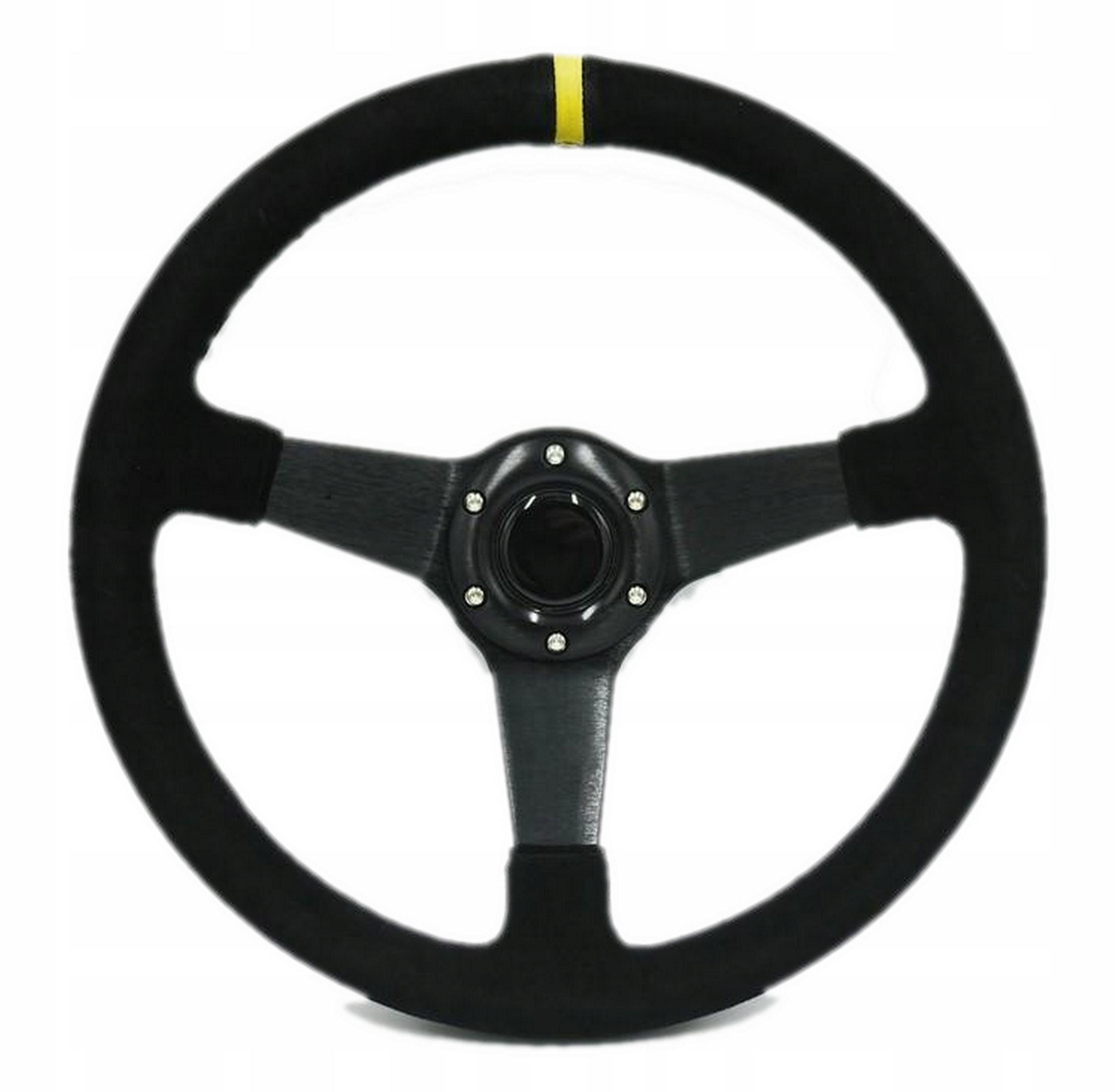 Замшевый руль с отъемом 68mm KJS DRIFT