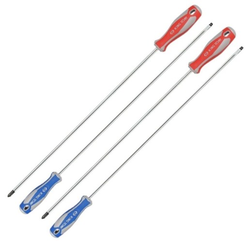 KING TONY Викрутки подовжені PH SL 300 мм 4шт.