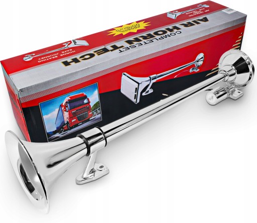 T001 - ГУДОК ФАНФАРИ ХРОМ МДП СИГНАЛ 12В / 24В ГУЧНИЙ