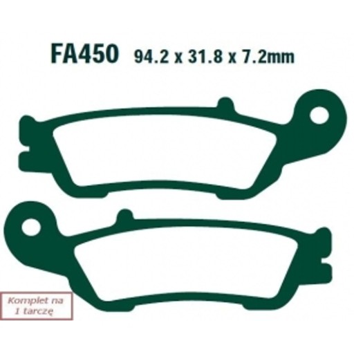 ГАЛЬМІВНІ КОЛОДКИ. МОТО. YAMAHA YZ 250 (4T) (07-15) MXS450