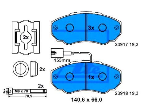 ATE-13.0460-4978.2-ZS1 - ТОРМОЗНЫЕ КОЛОДКИ. ФИАТ ДУКАТО 02- 13.0460-4978 ATE