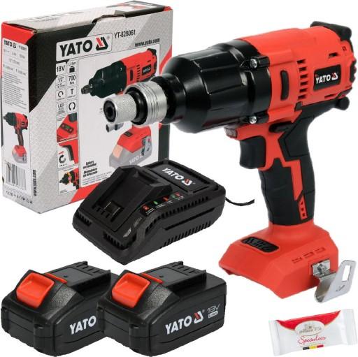 БЕЗЩІТКОВИЙ КЛЮЧ (КОРПУС) 1/2'' 700NM YT-828061 + 2x6AH