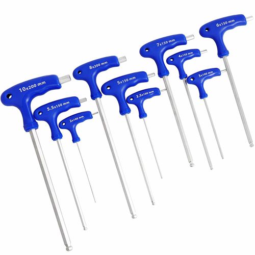 КЛЮЧ ГАЙКОВИЙ З КУЛЬКОЮ ТИПУ Т 2,0-10 ММ. # НАБІР 10 ШТ