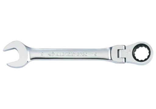 КЛЮЧ КОМБІНОВАНИЙ ШАРНІРНИЙ, З ОДНОСТРІЧКОВОЮ ТРАЩІТКОЮ, 72 ЗУБИ, 16 мм