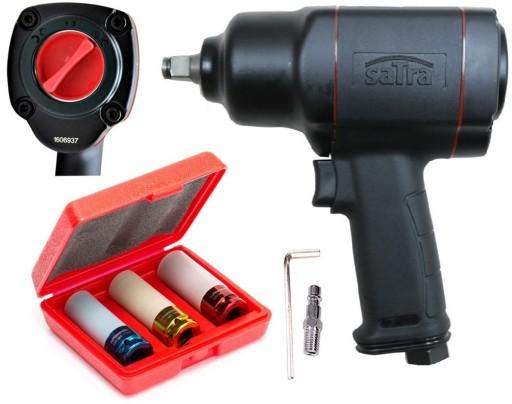КЛЮЧ ПНЕВМАТИЧНИЙ УДАРНИЙ 1/2 SATRA + ГОЛОВКИ