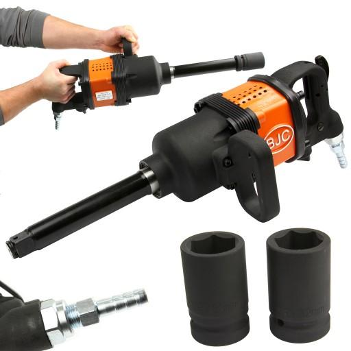 ПНЕВМАТИЧЕСКИЙ УДАРНЫЙ КЛЮЧ 1 дюйм 4800 Нм BJC ДЛЯ КОЛЕС КЛЮЧ + НАКОНЕЧНИКИ TIR