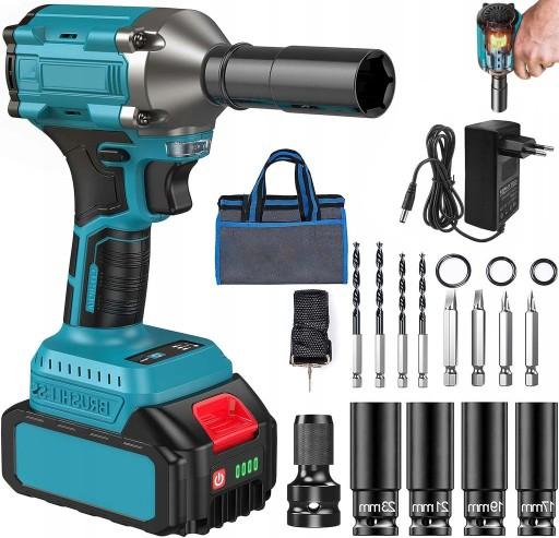 1/2 АКУМУЛЯТОРНИЙ УДАРНИЙ КЛЮЧ ДЛЯ КОЛІС 550NM 21V 4000MAH