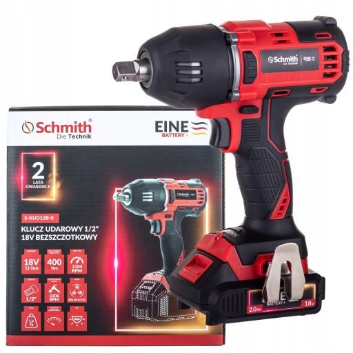 БЕСПРОВОДНОЙ УДАРНЫЙ КЛЮЧ 1/2 18 В 400 НМ SCHMITH