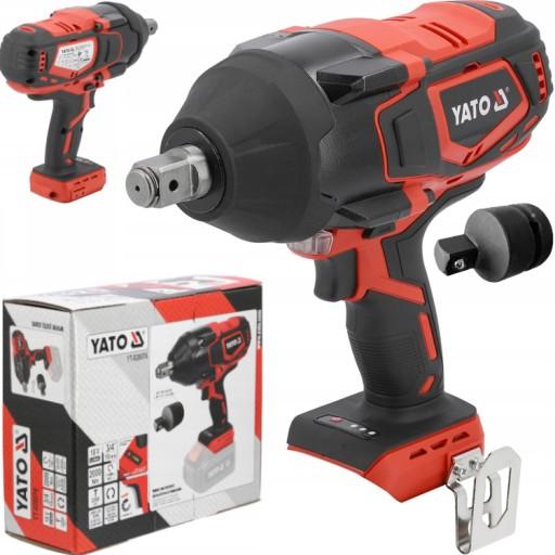 АКУМУЛЯТОРНИЙ УДАРНИЙ КЛЮЧ 18V 3/4'' 2000NM ПЕРЕХОДНИК 1/2'' YATO КОРПУС